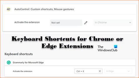 How To Create Keyboard Shortcuts for Extensions
