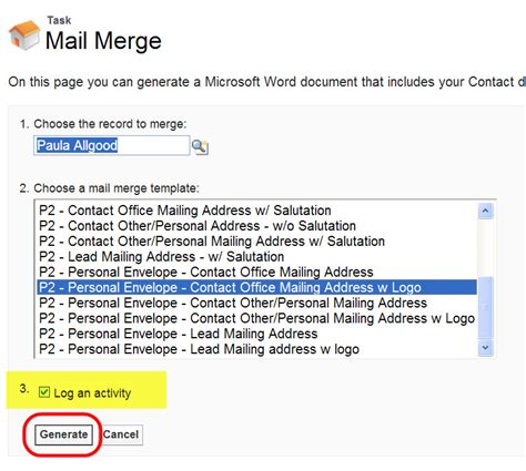 How To Create Mail Merge Template