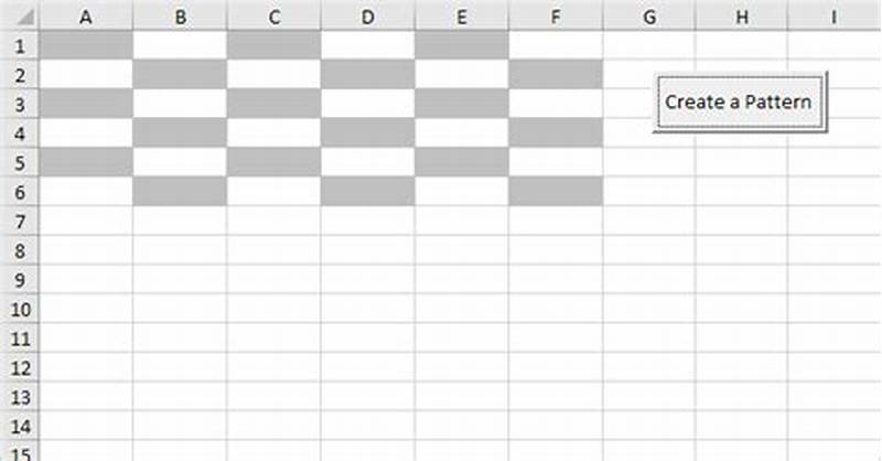 How To Create Pattern In Excel