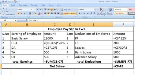 How To Create A Free Payslip Template In Excel, Pdf, Word Throughout