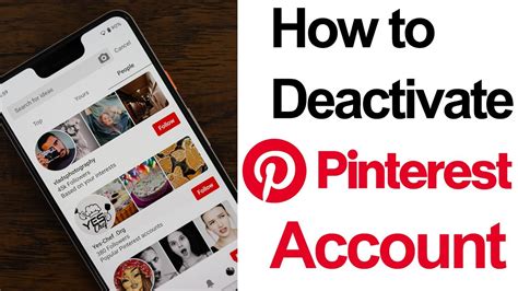 How To Deactivate a Pinterest Account