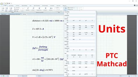 How To Define A Unit In Mathcad Prime
