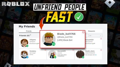 How To Delete Friends Fast On Roblox