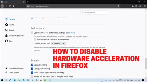 How To Disable Hardware Acceleration in Firefox