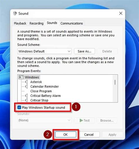 How To Disable the Windows 11 Startup Sound With the GUI