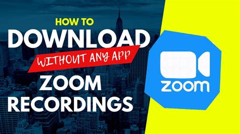 How To Download Zoom Recordings