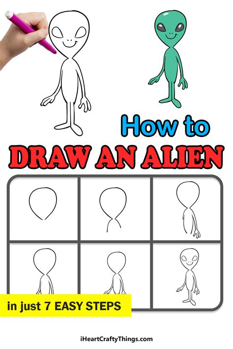 How To Draw A Alien Step By Step