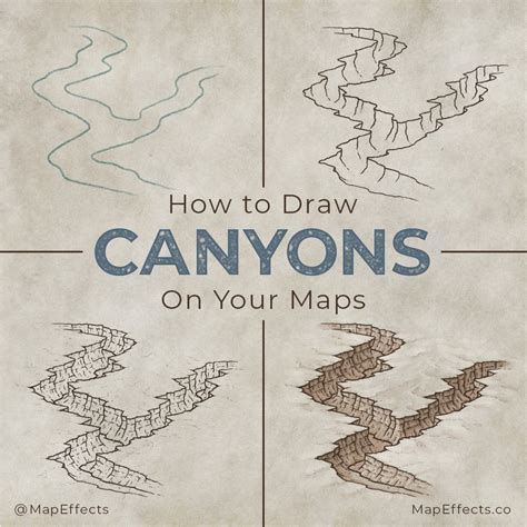 How To Draw A Canyon On A Map