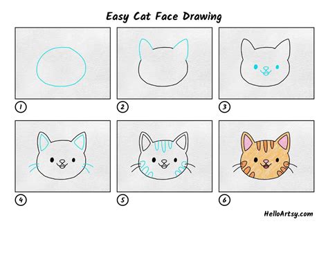 How To Draw A Cat Face Simple