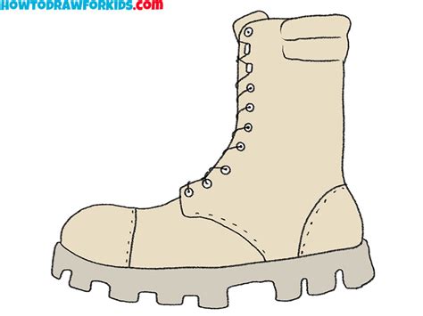 How To Draw A Combat Boot