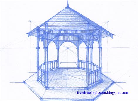 How To Draw A Gazebo