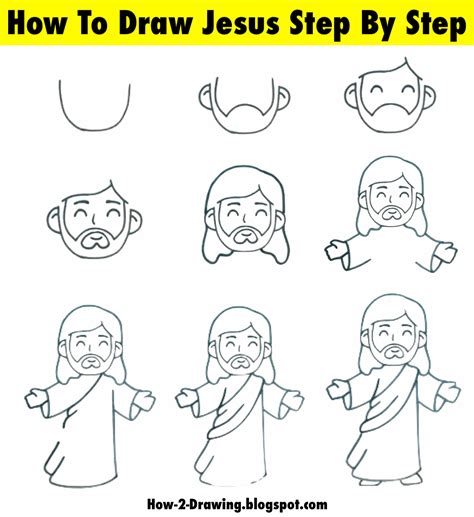 How To Draw A Jesus Step By Step