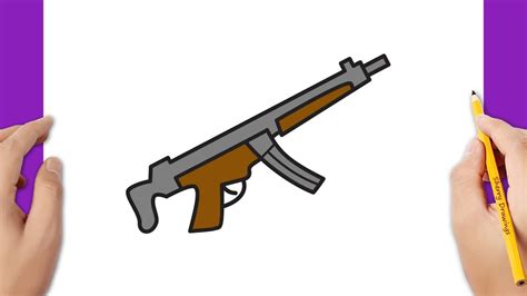 How To Draw A Machine Gun