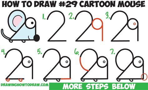 How To Draw A Mouse With Numbers
