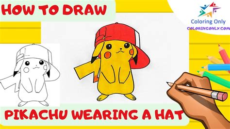 How To Draw A Pikachu With A Hat