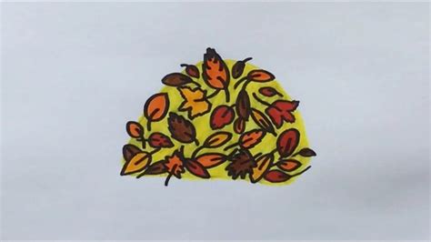 How To Draw A Pile Of Leaves