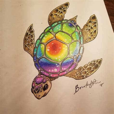 How To Draw A Rain Turtle
