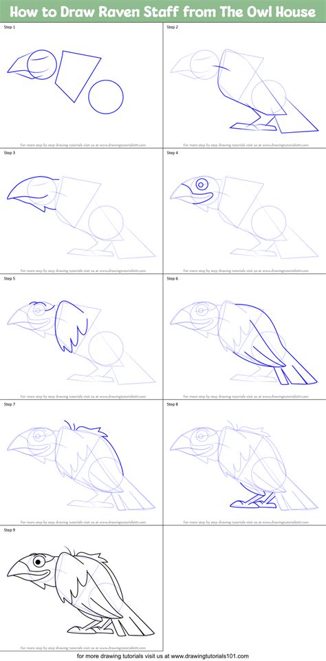 How To Draw A Raven Step By Step
