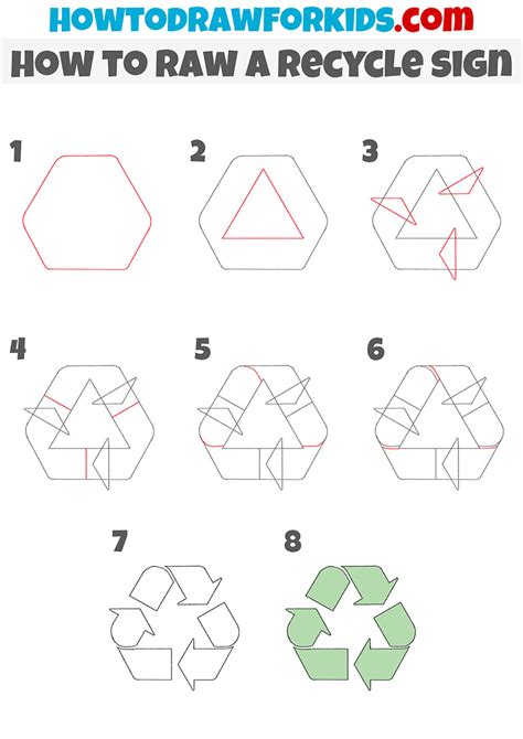 How To Draw A Recycle Sign