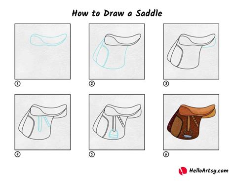 How To Draw A Saddle Step By Step