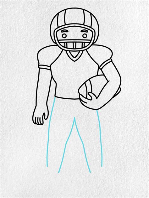 How To Draw A Simple Football Player