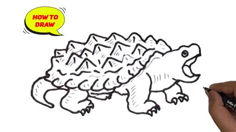How To Draw A Snapping Turtle