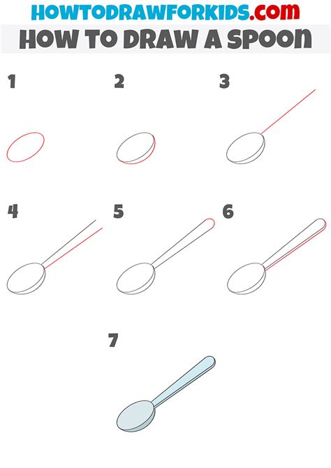 How To Draw A Spoon Step By Step