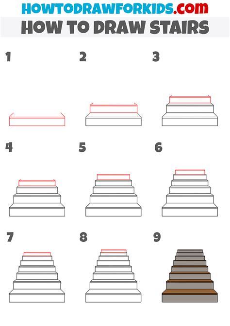 How To Draw A Stairs Step By Step