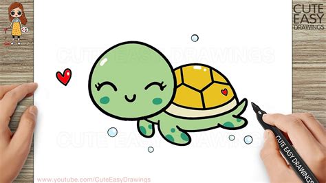 How To Draw A Turtle Cute
