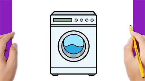 How To Draw A Washing Machine