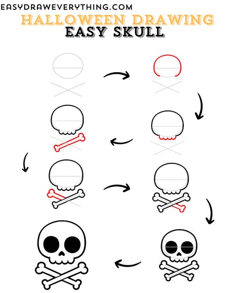 How To Draw An Easy Skull