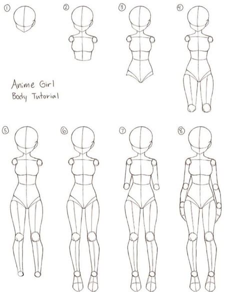 How To Draw Anime Girl Body Pinterest