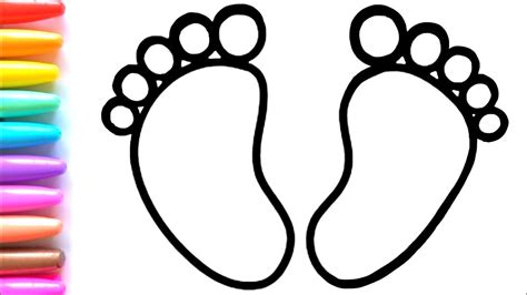 Baby Footprint Drawing at Explore collection of