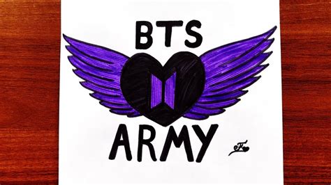 How To Draw Bts Army Logo