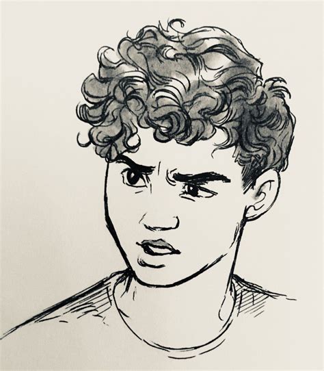 How To Draw Curly Hair Boy