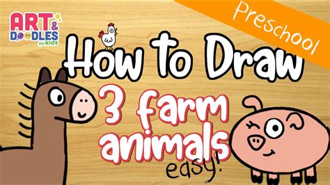 How To Draw Farm Animals For Kids Step By Step