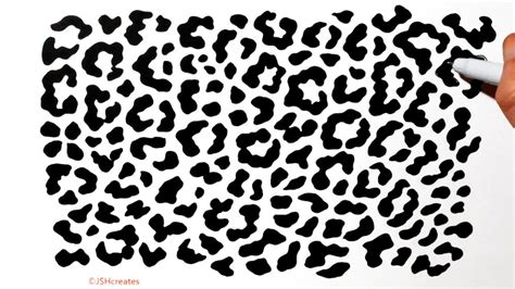 How To Draw Leopard Print!!! A quick, easy step by step tutorial... I