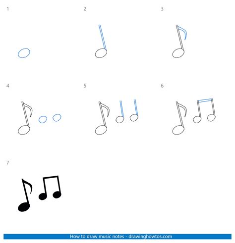 How To Draw Music Notes Step By Step