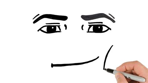How To Draw Roblox Man Face
