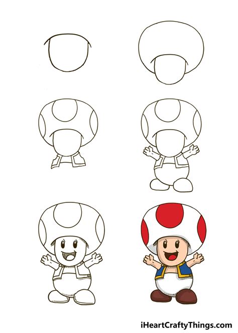 How To Draw Toad Mario