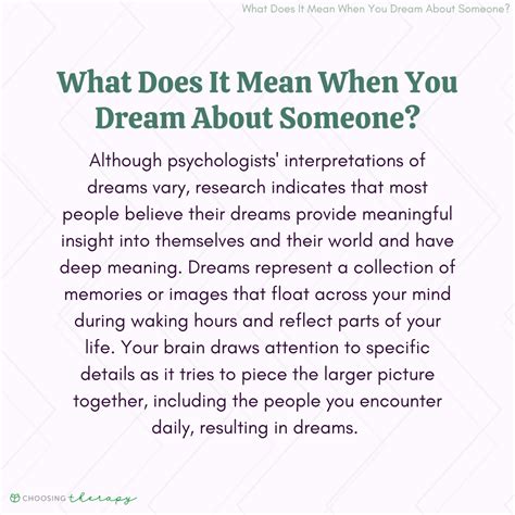 How To Dream About Someone