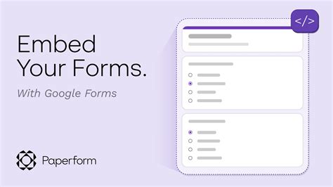 How To Embed A Google Form