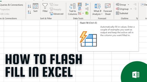 How To Enable Flash Fill In Excel