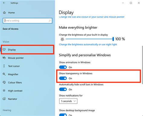 How To Enable Or Disable The Transparency Effects In Windows 10