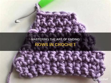 How To End A Row In Crochet