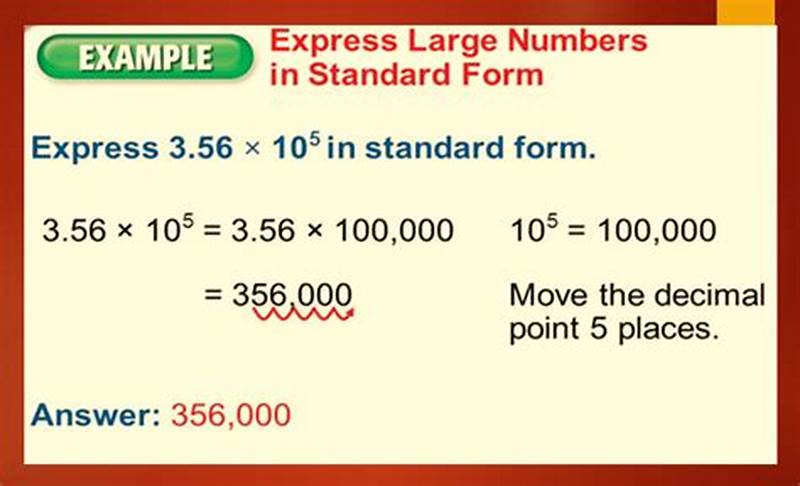 How To Express Numbers In Standard Form