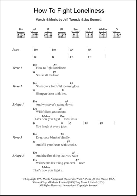 How To Fight Loneliness Lyrics