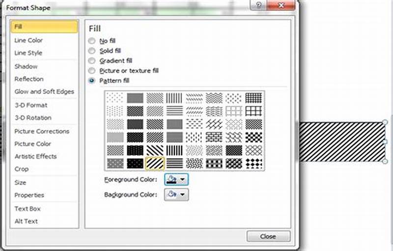 How To Fill Excel Cell With Pattern