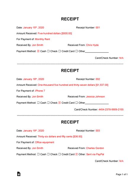 How To Fill Out A Receipt Book