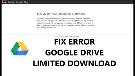 How To Fix Can’t Download File From Google Drive